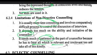 TYPES OF COUNSELLING  NON DIRECTIVE COUNSELLING  PART2  GUIDANCE amp COUNSELLING SERIES  BED [upl. by Nakre]