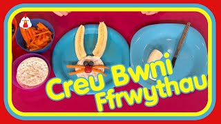 Creu Bwni ffrwythau  Gwyliaur Pasg  Welsh Easter Holiday Fruity Bunny Activity [upl. by Nelyk]