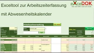 Automatisierte Arbeitszeiterfassung in Excel [upl. by Jabin]