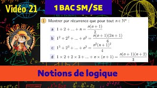 Raisonnement par récurrence — Lois logiques et raisonnements — 1 BAC SMSE [upl. by Eibrab]