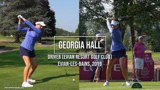 Georgia Hall Golf Swing Driver DTL amp FO Evian Championship EvianlesBains July 2019 [upl. by Haldane216]