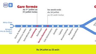 RER B  les grands travaux de l’été 2021 RATP [upl. by Narik]