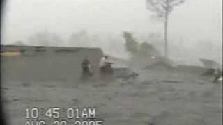 AMAZING RAW VIDEO Hurricane Katrina roof top flooding St Bernard La [upl. by Amri]