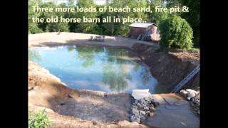 2 Building Your Own Private Beach  Swimming Pond 72012 [upl. by Amathiste]