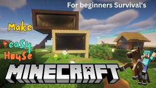 Build Easy House for survivals  Minecraft House Build For Beginners  Create Beautiful House 2024 [upl. by Hulton447]