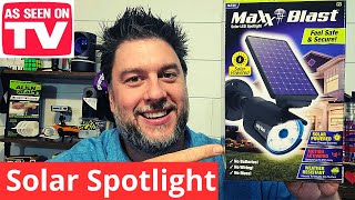 Maxx Blast Solar Spotlight review and compared to Bell and Howell Bionic Spotlight 327 [upl. by Pine]