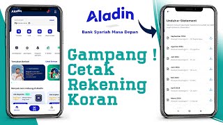 Gampang  Cara Cetak e Statement Aladin Rekening Koran Bank Aladin [upl. by Primo]