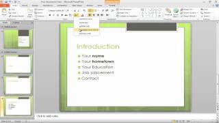 How to use the different font and color options in Microsoft PowerPoint [upl. by Ahael]