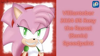 Villiantober 2024 5 Rosy the Rascal Sonic Speedpaint [upl. by Drain42]