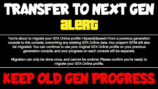 NEW CHARACTER MIGRATION OPTION IN GTA ONLINE HOW TO TRANSFER FROM OLD GEN TO NEXT GEN GTA ONLINE [upl. by Grew320]