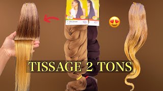 DIY COMMENT FAIRE UN TISSAGE DEUX TONS AVEC DES MÈCHES XPRESSION [upl. by Navert369]