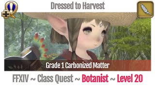 FFXIV Botanist Quest Level 20  A Realm Reborn  Dressed to Harvest Grade 1 Carbonized Matter [upl. by Nivlen]