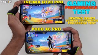 infinix gt 20 pro VS poco x6 pro Gaming performance testscreen recordingheating issue and CPU test [upl. by Connelley]