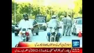 Islamabad Police on VVIP Protocol with VVIP vehicles [upl. by Kolk]