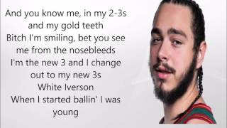 White Iverson  Post Malone  Lyric Video [upl. by Jaan]