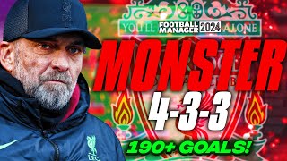 Klopps MONSTER 433 190 Goals FM24 Tactics  Football Manager 2024 Tactics [upl. by Dietz]