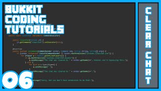 Bukkit Coding 06  Clear Chat Command [upl. by Anaahs834]