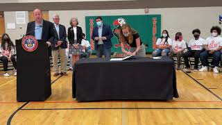 Governor Polis Signs SB21202 and HB211234 at Adams City High School [upl. by Fabrianna970]