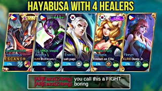 HAYABUSA with 4 HEALERS  REVITALIZE SPELL is 100 CHEATING this should be illegal bro 🤣 [upl. by Obeng952]