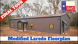 Barndominium Tour  Modified Laredo Floorplan  3 Bedroom  25 Baths [upl. by Lezley]