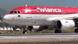 Aviões Pousando e Decolando no Aeroporto Santos Dumont TAM GOL AZUL AVIANCA [upl. by Nairdna140]