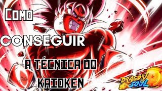 COMO PEGAR A TÉCNICA DO KAIOKEN NO DRAGON SOUL [upl. by Gnivre]