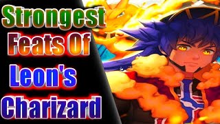 Strongest feats of Leons charizard  gigantamax charizard profile  champion Powers explained [upl. by Ettennyl]