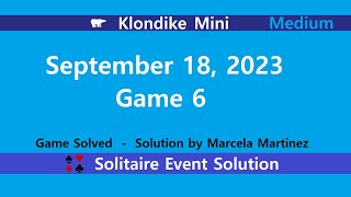 Klondike Adventure Game 6  September 18 2023 Event  Medium [upl. by Yendirb997]