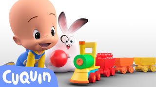 Cuquins Magic Train 🚂🌈 Learn the colors 🔵🟡🟣  videos amp cartoons for babies [upl. by Lachus]