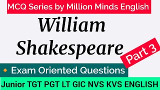 William Shakespeare MCQs  William Shakespeare Mcq Questions  Lecture 3 [upl. by Sapphera]