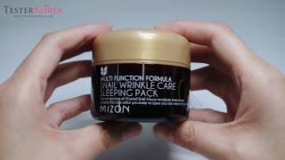 TESTERKOREA MIZON Snail Wrinkle Care Sleeping Pack [upl. by Llevrac]