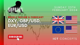 Forex Weekly Forecast  250224  DXY GBP EUR [upl. by Yrogiarc877]