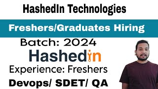 HashedIn Technologies Latest Hiring Update  Freshers Off Campus Hiring  Direct Test  Selection [upl. by Wanids142]