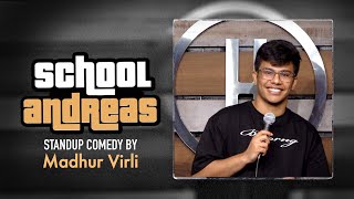 School Andreas ft Kendriya Vidyalaya  Stand Up Comedy by Madhur Virli [upl. by Ahsikal]