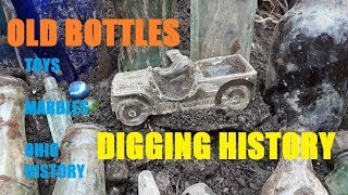 Ohio Treasure Hunting DIGGING HISTORY Antique Military Dog Tags Bottles Antiques Roadshow [upl. by Clie]