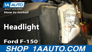 How To Replace Headlight 0408 Ford F150 [upl. by Nanine]