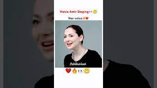 Hania Amir Singing and her voice 🔥❤️😘  haniaamir song viralvideo viralshorts shorts hania [upl. by Adair]