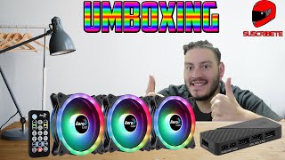 Umboxing AeroCool Duo Pro l Fans RGB l Conexión Fácil [upl. by Lesiram]