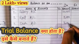 Trial Balance क्या है और इसे कैसे बनाते हैं  What is Trial Balance amp How to prepare Trial Balance [upl. by Ferretti]