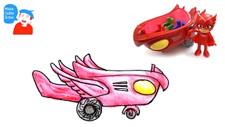 PJ Masks Owlette Glider drawing for kids [upl. by Oicram]