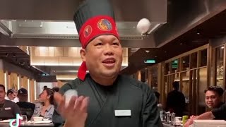 Costa Toscana Teppanyaki Tricks by Chef Jamewel [upl. by Alenas]