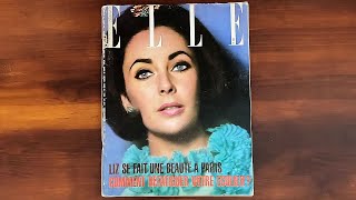 French Elle October 18 1963 Elizabeth Taylor  ASMR Magazine Flip Through [upl. by Anire950]