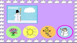 Jahreszeiten Ratespiel  Deutsch lernen  learn German  a game about seasons [upl. by Aisan]