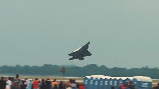 4K HDR Columbus Air Show 2023  F22 Demonstration amp Heritage Flight [upl. by Nedrud]