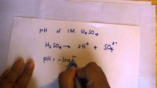 Calculating the pH value of 1 M H2SO4 [upl. by Harte]