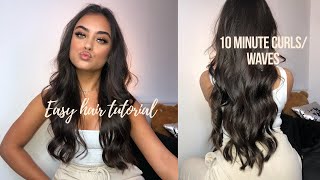 10 Minute Easy CurlsWaves [upl. by Atel]