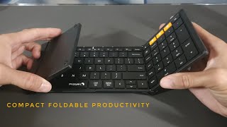 ProtoArc XK01 Foldable Full Size Wireless Bluetooth Keyboard  Unbox Demo Review [upl. by Oremor]