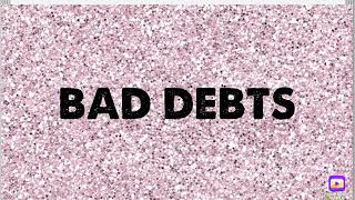 IGCSE Accounting  Bad debts Complete lesson [upl. by Moffit]