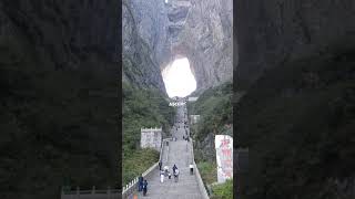 Breathtaking View on Earth Heavens Gate  Tianmen Cave china mountains [upl. by Roselia957]