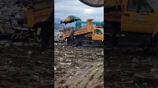 Busy day at the Landfill Garbage Truck Dump delivery sanitation garbage garbagetruck landfill [upl. by Ennoid]